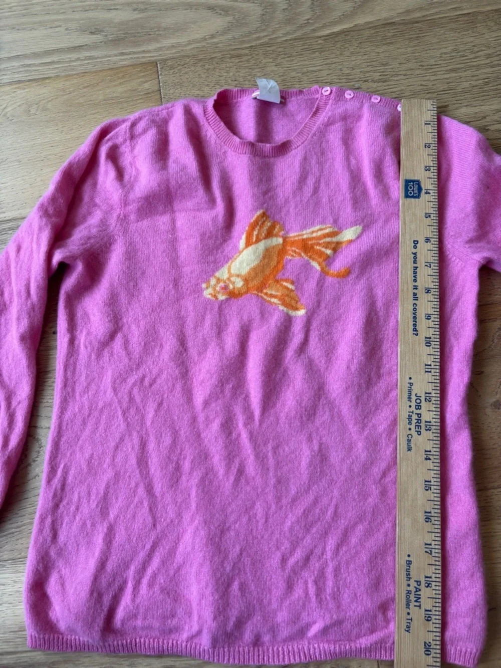 Vintage j.crew 100% cashmere goldfish crewneck sweater